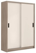 WOODWELL Ε7354,2VANITY Ντουλάπα Δίφυλλη - Συρόμενη, Αποχρώσεων Sonoma Oak &amp; Cream 120x60x200cm Ε7354,2