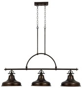 Κρεμαστό Φωτιστικό Οροφής 3xE27  Καμπάνες 133cm  Emery Elstead Lighting-QZ-EMERY3P-PN-Μπρονζέ QZ-EMERY3P-PN