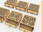 Intra απο ξύλο plywood Χρώμα wenge 3mm-4mm πάχος - Αρχεία Box Drawer Box Δίασταση 100x100 cm INTRAFABR-102528423