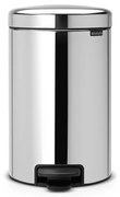 Brabantia 649025 Κάδος με πεντάλ 12L, Brilliant Steel