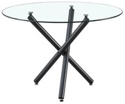 Liberta GEM ΤΡΑΠΕΖΙ ΔΙΑΦΑΝΟ 110x110xH74cm 110x110xH74cm 02-0656