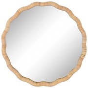 Τοίχο καθρέφτη Home ESPRIT Φυσικό Scandi 80 x 4,5 x 80 cm