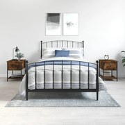 Κομοδίνα 2 τεμ Καπνιστή Δρυς 34x35,5x45εκ. Επεξεργασμένο Ξύλο