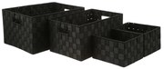 Καλάθια Αποθήκευσης (Σετ 4τμχ) F-V Lise Black 105758