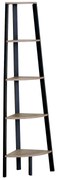 Βιβλιοθήκη ArteLibre PENDRYN Δρυς/Μαύρο Μοριοσανίδα/Μέταλλο 53.4x37.8x160.3cm
