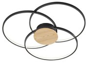 Φωτιστικό Οροφής - Πλαφονιέρα Led Sedona 673210332 Ø80x9cm Black Trio Lighting Μέταλλο