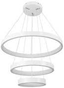 Φωτιστικό Οροφής Nemesis Trio 61168 Led 100W Φ25+40+60cm White GloboStar Μέταλλο