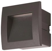 Απλίκα LED Εξωτερικού Χώρου Χωνευτή Eurolamp 145-52501 Dark Grey