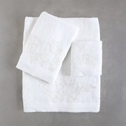 Πετσέτες Rhea (Σετ 3τμχ) White Ρυθμός Σετ Πετσέτες 80x150cm 100% Πενιέ Βαμβάκι