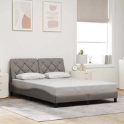 vidaXL Σκελετός Κρεβατιού Χωρίς Στρώμα Taupe 120x200 εκ. Υφασμάτινο