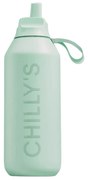 Μπουκάλι Θερμός Series 2 Flip Chilly's με πτυσσόμενο καλαμάκι, χωρητικότητα 500ml και διατήρηση θερμοκρασίας 24h κρύο - Lichen Green