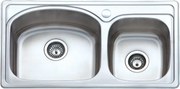 Eco Sink Νεροχύτης Ανοξείδωτος Με 2 Γούρνες Ασύμμετρες
