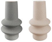 Βάζο 'Radon' Κεραμικό Μπεζ-Γκρι 2Τμχ 19.5x11cm