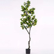 Τεχνητό Δέντρο Λεμονιά 7340-6 95x210cm Green-Yellow Supergreens Wood, Fabric
