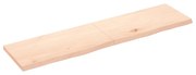 vidaXL Ράφι Τοίχου 160x40x(2-4) εκ. από Ακατέργαστο Μασίφ Ξύλο Δρυός