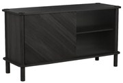 Μπουφές Italic B.Oak/Glass Doors 5124C5523-2 135x48x73.4cm Black Oak Natural