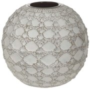 Κηροπήγιο 3-70-932-0136 Φ12,5x11,5cm White Inart Πολυρεσίνη