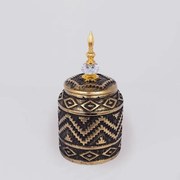 Βάζο Κεραμικό 752-20357 15x15x28.3cm Black-Gold Estheti Home Κεραμικό