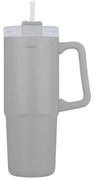 Θερμός Ανοξείδωτος Straw Tumbler 14x8,8x22,5εκ.-900ml Homely Pebble Gray Estia 01-34542