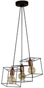 Φωτιστικό Οροφής Fellini 527ABY1687 40x15x110cm 3xE27 40W Black-Copper Opviq