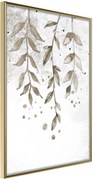 Αφίσα - Curtain of Leaves - 40x60 - Χρυσό - Χωρίς πασπαρτού