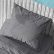 Μαξιλαροθήκη Solid 495 Dark Grey DimCol 50Χ70 50x70cm 100% Cotton