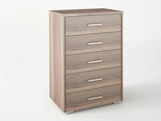 Συρταριέρα με 5 συρτάρια σε χρώμα σταχτί 60x45x90  SB G5-STAXTI