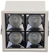 Σποτ Χωνευτό S102 9x9x5,6cm Led 950Lm 12W 3000K White Τετράγωνο