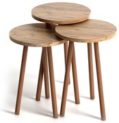 Βοηθητικά τραπεζάκια Roma Megapap χρώμα pine oak