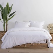 Παπλωματοθήκη Cotton-Linen Ecru Nef-Nef Μονό 160x220cm Βαμβάκι-Λινό