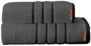 Makis Tselios Home Σετ Πετσέτες Μπάνιου 2τμχ Private Steel Gray Βάρους 600gr/m²