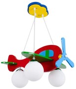 Φωτιστικό Οροφής Παιδικό Airplane 01575 3xΕ27 51x49x26cm Multi GloboStar