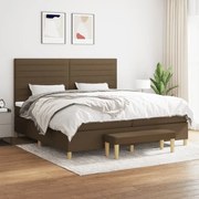 ΚΡΕΒΑΤΙ BOXSPRING ΜΕ ΣΤΡΩΜΑ ΣΚΟΥΡΟ ΚΑΦΕ 200X200 ΕΚ. ΥΦΑΣΜΑΤΙΝΟ 3137264