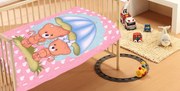 Κουβέρτα Κούνιας Βελουτέ 110x140εκ. Rainy Bears 06 Pink DimCol