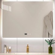 Καθρέφτης Led 0762-L-03 120x100cm White Ξύλο,Γυαλί