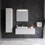 Σετ Έπιπλο Μπάνιου KUZEY Λευκό MDF 18mm Λάκα 110 9SKUZ110WHM - 9SKUZ110WHM