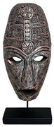 Διακοσμητικό Επιτραπέζιο Face 0038-223-050 22x11,5x50cm Black-Bronze Polyresin