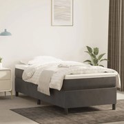 ΚΡΕΒΑΤΙ BOXSPRING ΜΕ ΣΤΡΩΜΑ ΣΚΟΥΡΟ ΓΚΡΙ 80X200 ΕΚ. ΒΕΛΟΥΔΙΝΟ 3144646