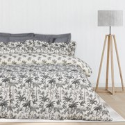 Σετ Σεντόνια Polycotton Υπέρδιπλα Με Λάστιχο 170x200+35εκ. Casual 5429 Εκρού-Γκρι Das Home