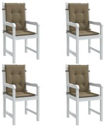vidaXL Μαξιλάρια Καρέκλας με Πλάτη 4 τεμ. Taupe 100x50x4 εκ. Ύφασμα