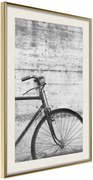 Αφίσα - Bicycle Leaning Against the Wall - 40x60 - Χρυσό - Με πασπαρτού