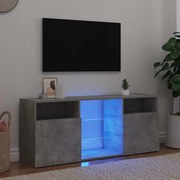 vidaXL Έπιπλο Τηλεόρασης με LED Γκρι Σκυροδέματος 120x30x50 εκ.