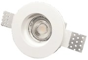 InLight Χωνευτό σποτ λευκό από γύψο 1XGU10 D:10cm (Χ0006)