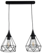 Φωτιστικό Οροφής - Ράγα 4024-2-BL-RAIL 40x26cm 2xE27 Black Inlight