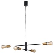 Κρεμαστό Φωτιστικό Οροφής 4xE27 25W IP20 Μαύρο Χρυσό Rotor 7935 Nowodvorski-7935-Μαύρο-Χρυσό 7935