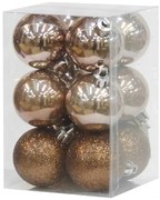 Σετ 12 τεμ. Χριστουγεννιάτικες Μπάλες Μπρονζέ σε 3 Αποχρώσεις 4cm 236258