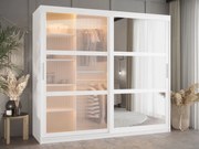 Ντουλάπα Flutes II 200 Συρόμενη-Λευκό