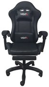 ZITA PLUS A6060 ΜΑΥΡΟ ΠΟΛΥΘΡΟΝΑ GAMING/ΜΕ ΥΠΟΠΟΔΙΟ 64X62X113-121εκ.01.0293