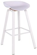 Σκαμπό Bar Pent ΕΜ1531,4 49x52x72/84cm White