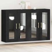 vidaXL Τοποθετημένα Κ Cabinets 2 τεμαχίων Μαύρη Δρυς 69,5 x 34 x 90 εκ Κατασκευασμένο από Ξύλο